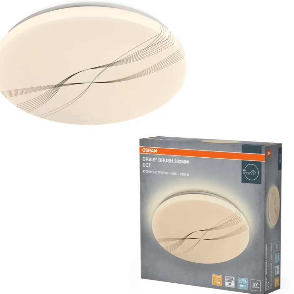 Osram Orbis Brush plafond, Ø38 cm