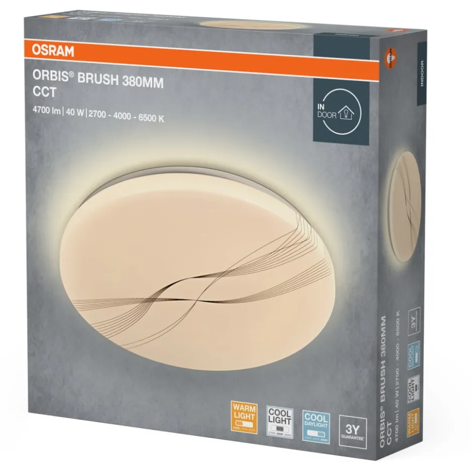 Osram Orbis Brush plafond, Ø38 cm