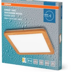 Osram Orbis Disc loftlampe, 3000-4000K, 22W, træ