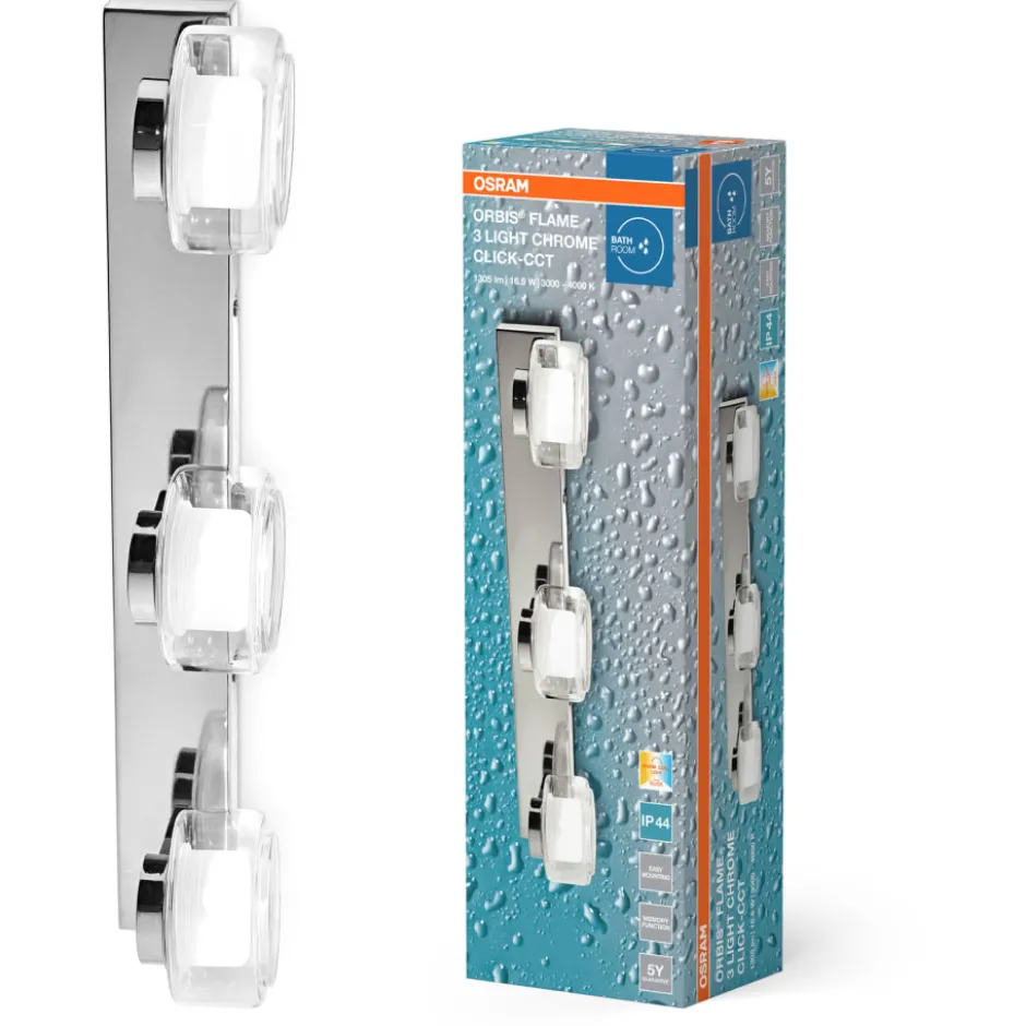 Osram Orbis Flame spejllampe, 3000-4000K, krom, 50 cm