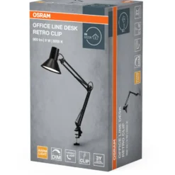 Osram Retro Clip klemmelampe, sort