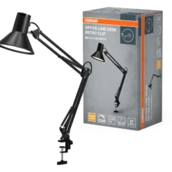 Osram Retro Clip klemmelampe, sort