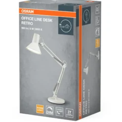 Osram Retro skrivebordslampe, hvid