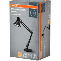Osram Retro skrivebordslampe, sort