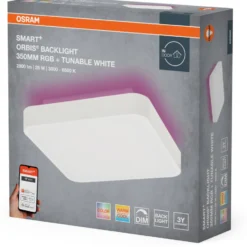 Osram Smart+ Wifi Backlight plafond, farveskift + hvid, 35x35 cm, hvid