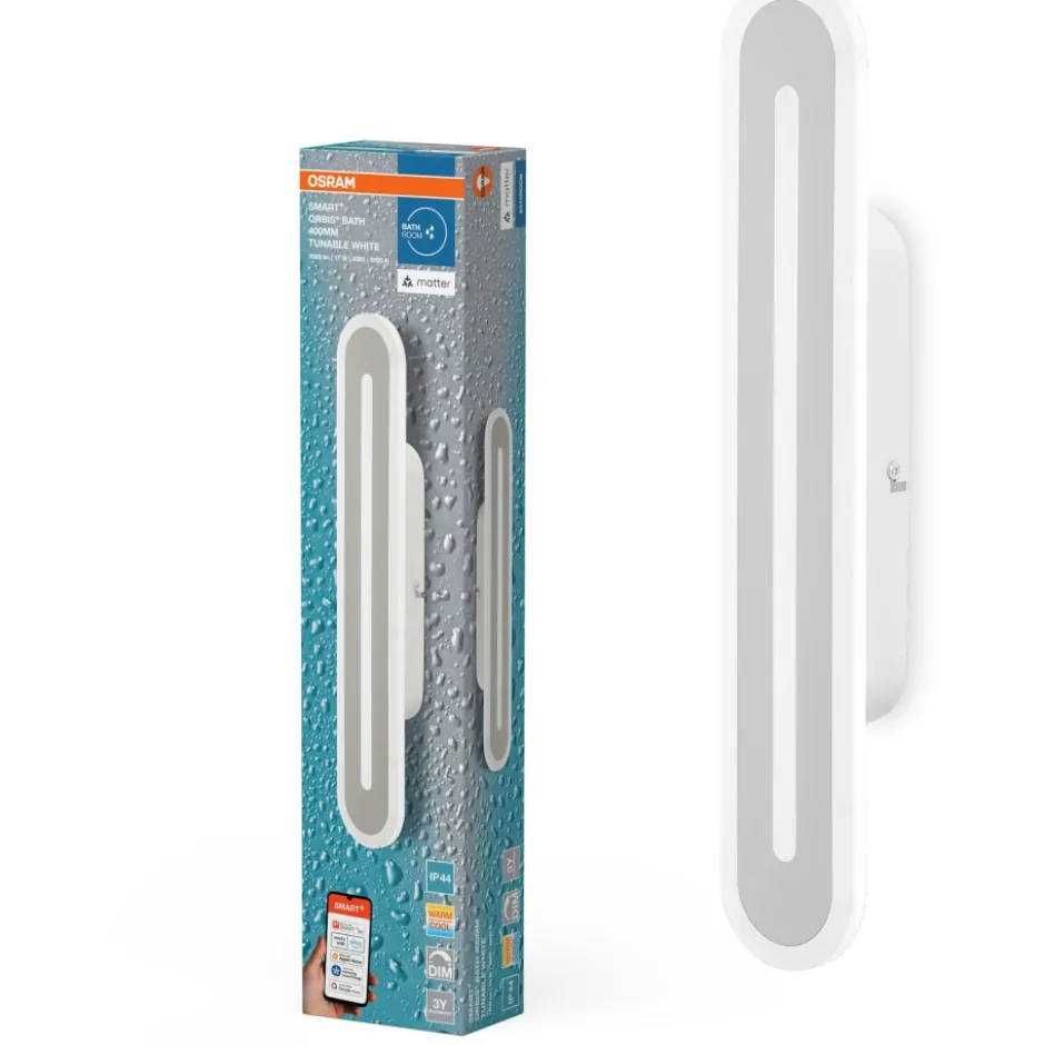 Osram Smart+ Wifi Bath spejllampe, justerbar hvid, 40 cm