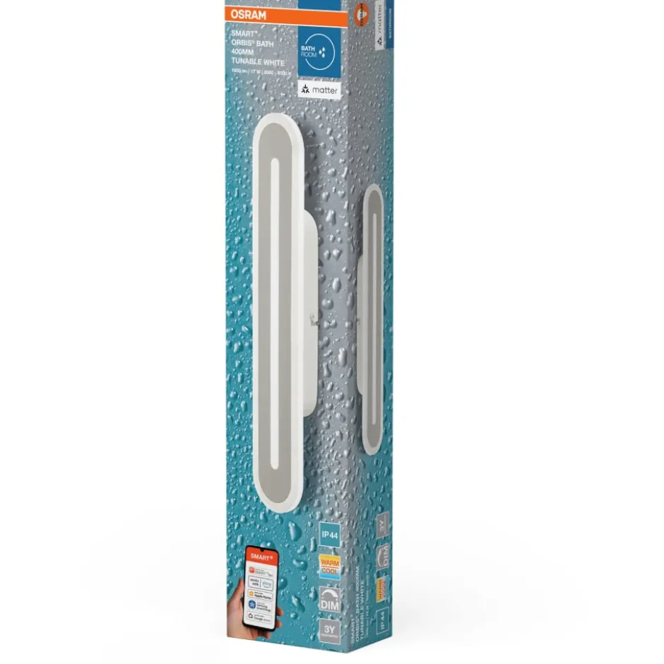 Osram Smart+ Wifi Bath spejllampe, justerbar hvid, 40 cm