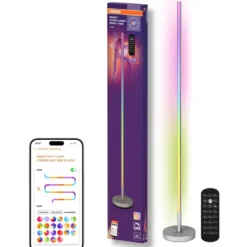 Osram Smart+ Wifi Corner gulvlampe, farveskift, sølv