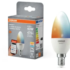 Osram Smart+ Wifi E14 kertepære, 2700K-6500K, 4,9W