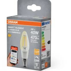 Osram Smart+ Wifi E14 kertepære, 2700K, 4W