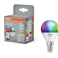 Osram Smart+ Wifi E14 kronepære, farveskift, 4,9W