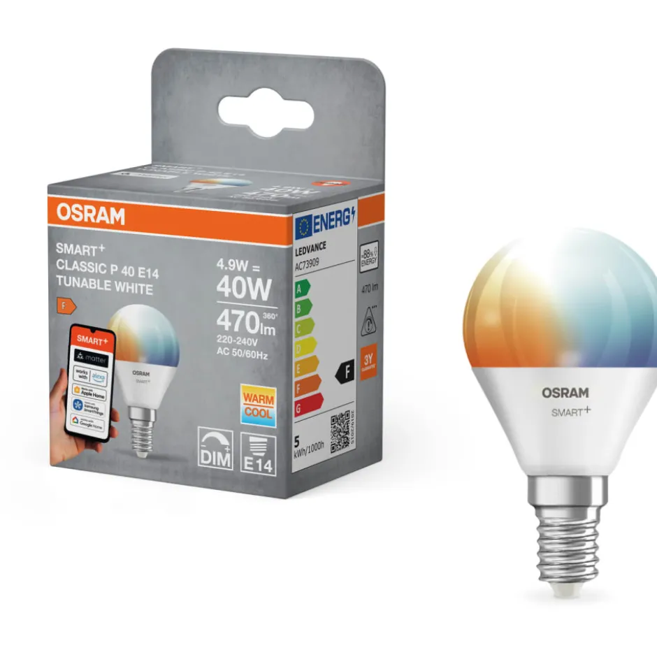 Osram Smart+ Wifi E14 kronepære, 2700K-6500K, 4,9W