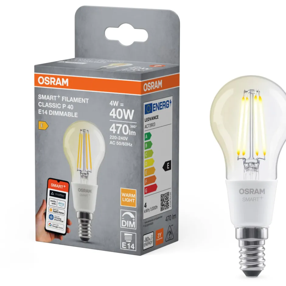 Osram Smart+ Wifi E14 kronepære, 2700K, 4W