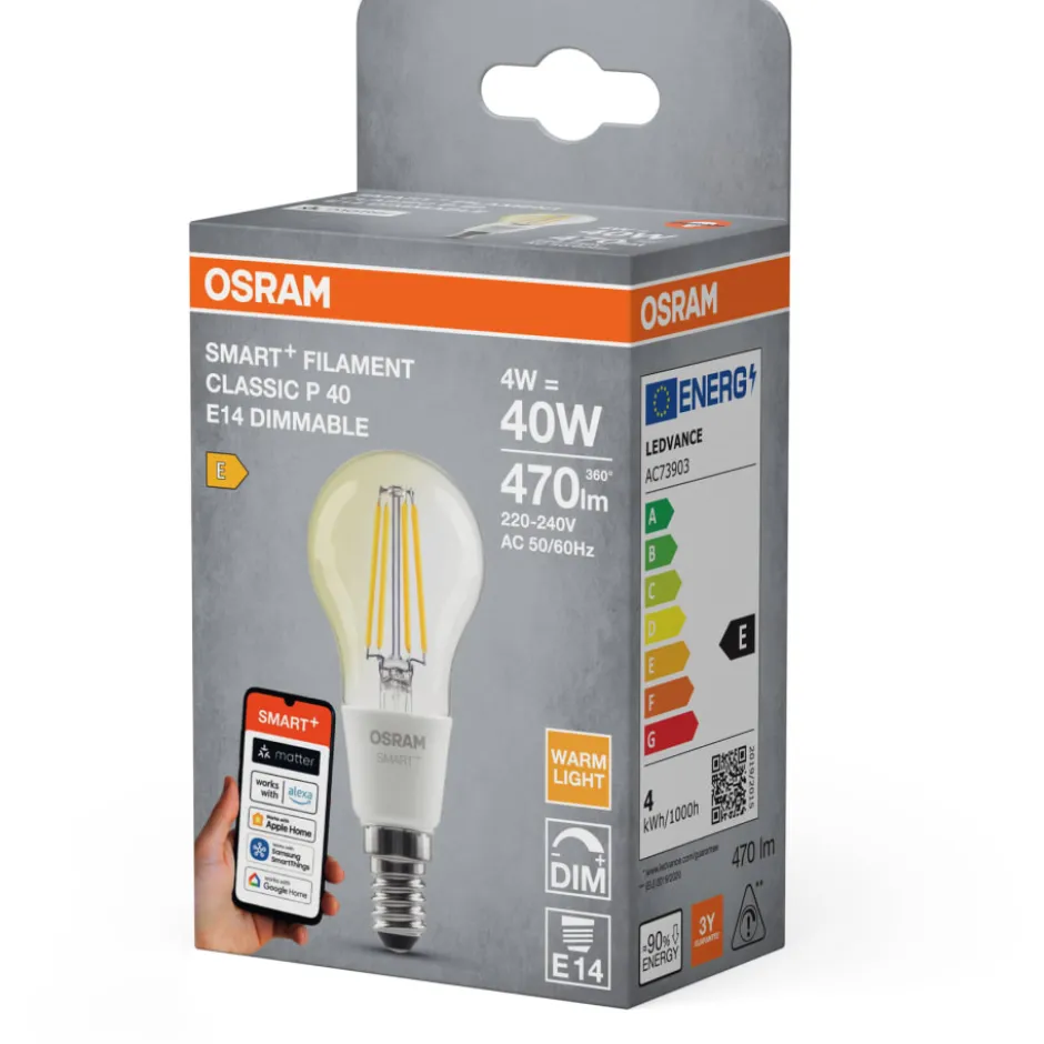 Osram Smart+ Wifi E14 kronepære, 2700K, 4W