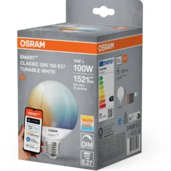 Osram Smart+ Wifi E27 kronepære, 2700K, 14W