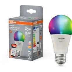 Osram Smart+ Wifi E27 standardpære, farveskift, 9W