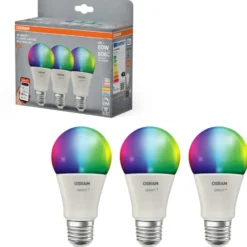 Osram Smart+ Wifi E27 standardpære, farveskift, 9W, 3-pak