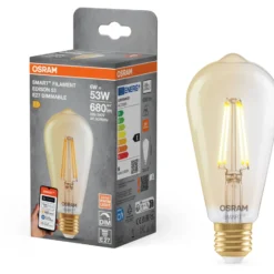 Osram Smart+ Wifi Matter E27 edisonpære, 2400K, 6W