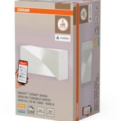 Osram Smart+ Wifi Matter Orbis Swan væglampe, 30x15 cm