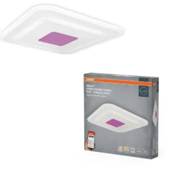 Osram Smart+ Wifi Saddie loftlampe, farveskift + hvid, 50x50 cm