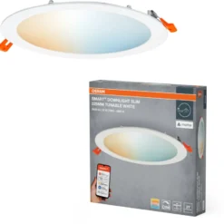 Osram Smart+ Wifi Slim indbygningsspot, justerbar hvid, Ø22,5 cm