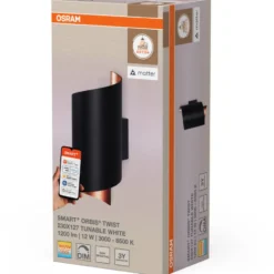 Osram Smart+ Wifi Twist væglampe, justerbar hvid, sort