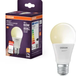 Osram Smart+ Zigbee E27 standardpære, 2700K, 9W