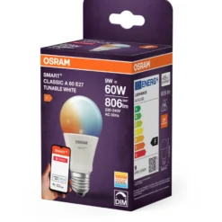 Osram Smart+ Zigbee E27 standardpære, 2700K-6500K, 9W