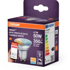 Osram Smart+ Zigbee GU10 spotpære, 2700K-6500K, 4,7W