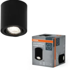 Osram Spot Surface Round påbygningsspot, sort