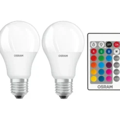 Osram Star+ E27 standardpære med fjernbetjening, 2700K, 9,7W, 2-pak