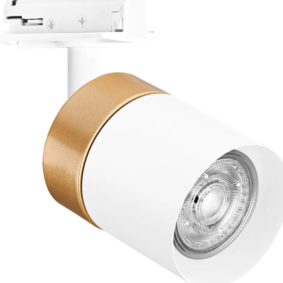 Osram Tracklight 1F Cylinder skinnespot, guld/hvid