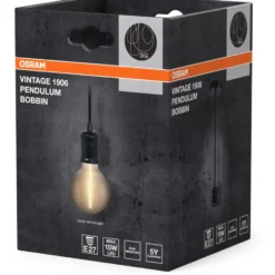 Osram Vintage 1906 Bobbin fatningssæt, sort