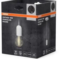 Osram Vintage 1906 Round fatningssæt, gips