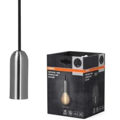 Osram Vintage 1906 Round fatningssæt, krom