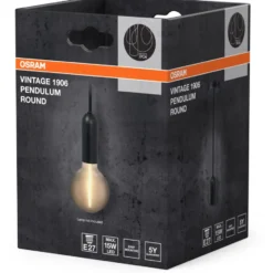 Osram Vintage 1906 Round fatningssæt, sort