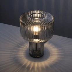 Paul Neuhaus Fungus bordlampe, røgfarvet