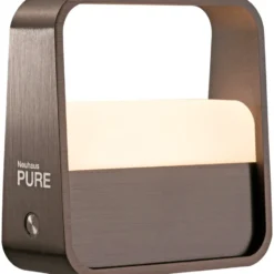 Paul Neuhaus Pure Go Akku genopladelig bordlampe, mørkebrun