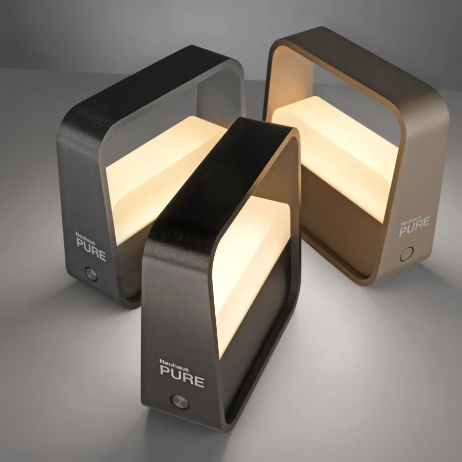 Paul Neuhaus Pure Go Akku genopladelig bordlampe, mørkebrun