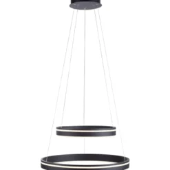 Paul Neuhaus Q-Vito lysekrone, 2 lysringe, sort
