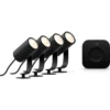 Philips Hue Lily havespots med Bridge Pro, 4-pak