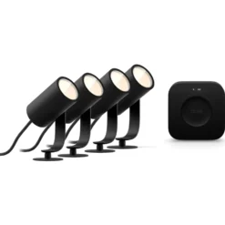 Philips Hue Lily havespots med Bridge Pro, 4-pak