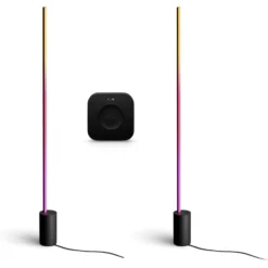 Philips Hue Signe Gradient gulvlamper med Bridge Pro, sort, 2-pak