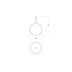 Rebello Decor Circle of life pendel, sort ledning, Ø11 cm