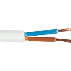 Rund plastledning PKL 2x0,75 mm², grå, metervare