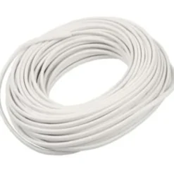 Rund plastledning PKL 2x0,75 mm², hvid, 25 meter