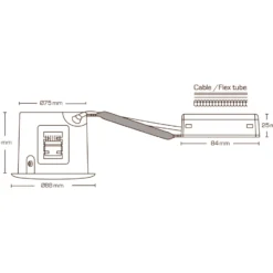 Scan Products Alda indbygningsspot, GU10, børstet aluminium