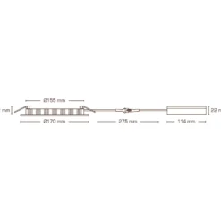 Scan Products Alisia Elite indbygningsspot, mat hvid, 3000K, Ø17 cm