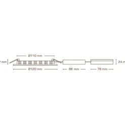 Scan Products Alisia indbygningsspot, mat hvid, Ø12 cm