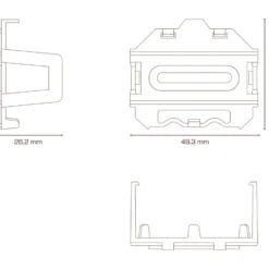 Scan Products beslag til DIN-skinne, 35 mm